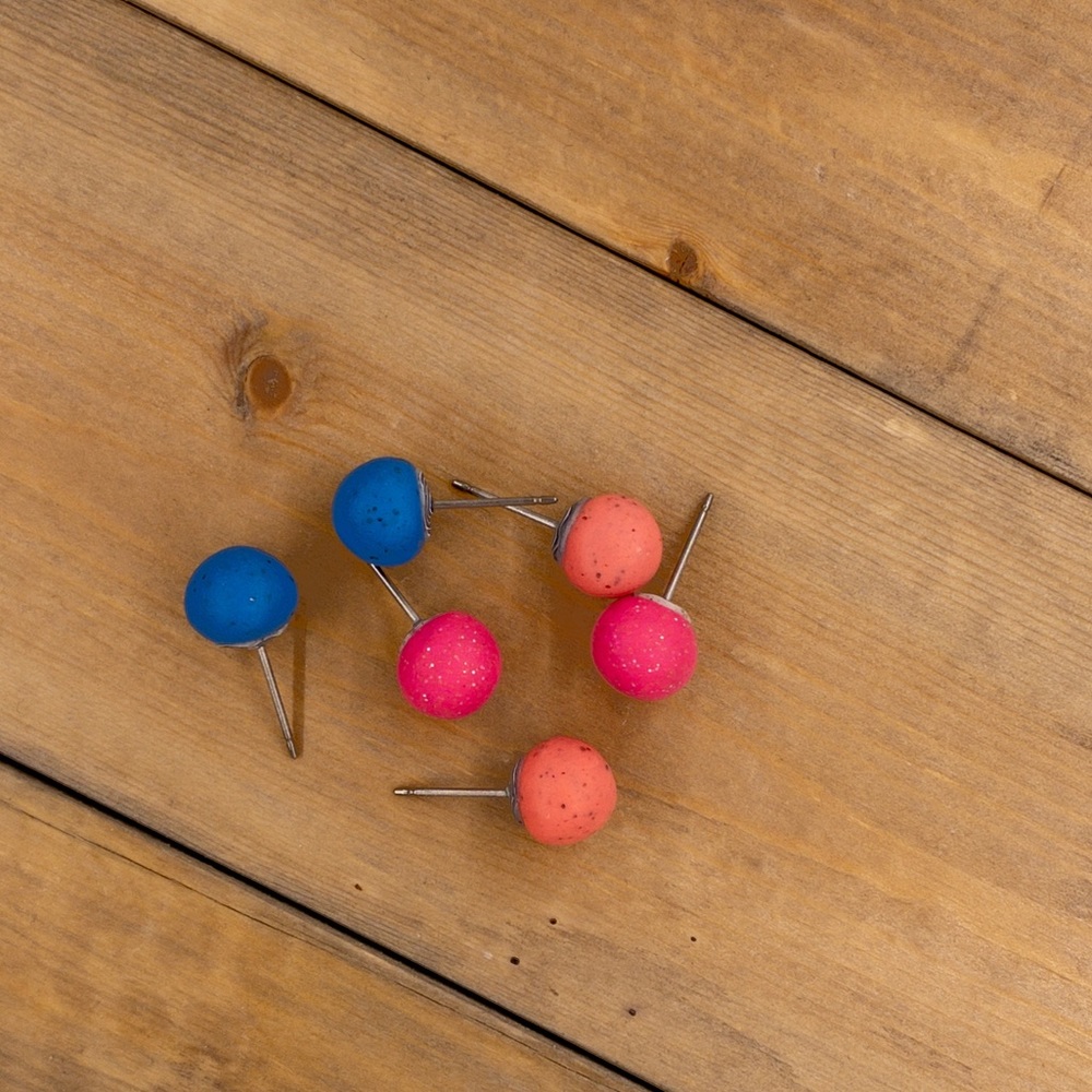 NEW Titanium Posts | Bright Blue Pop Color Studs - Picture 5 of 8